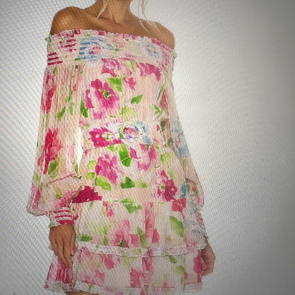 NWOT Rococo Sand Flora Mini Dress - Picture 2 of 12